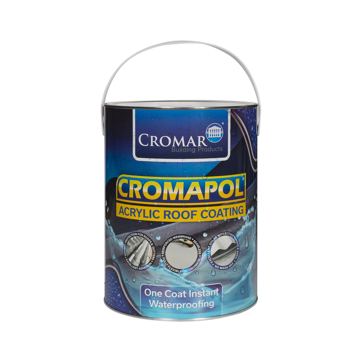Cromapol met Vezels 5kg Zwart Dak en goot coating