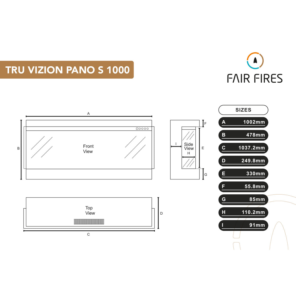 Fair Fires Tru Vizion Pano S 1000