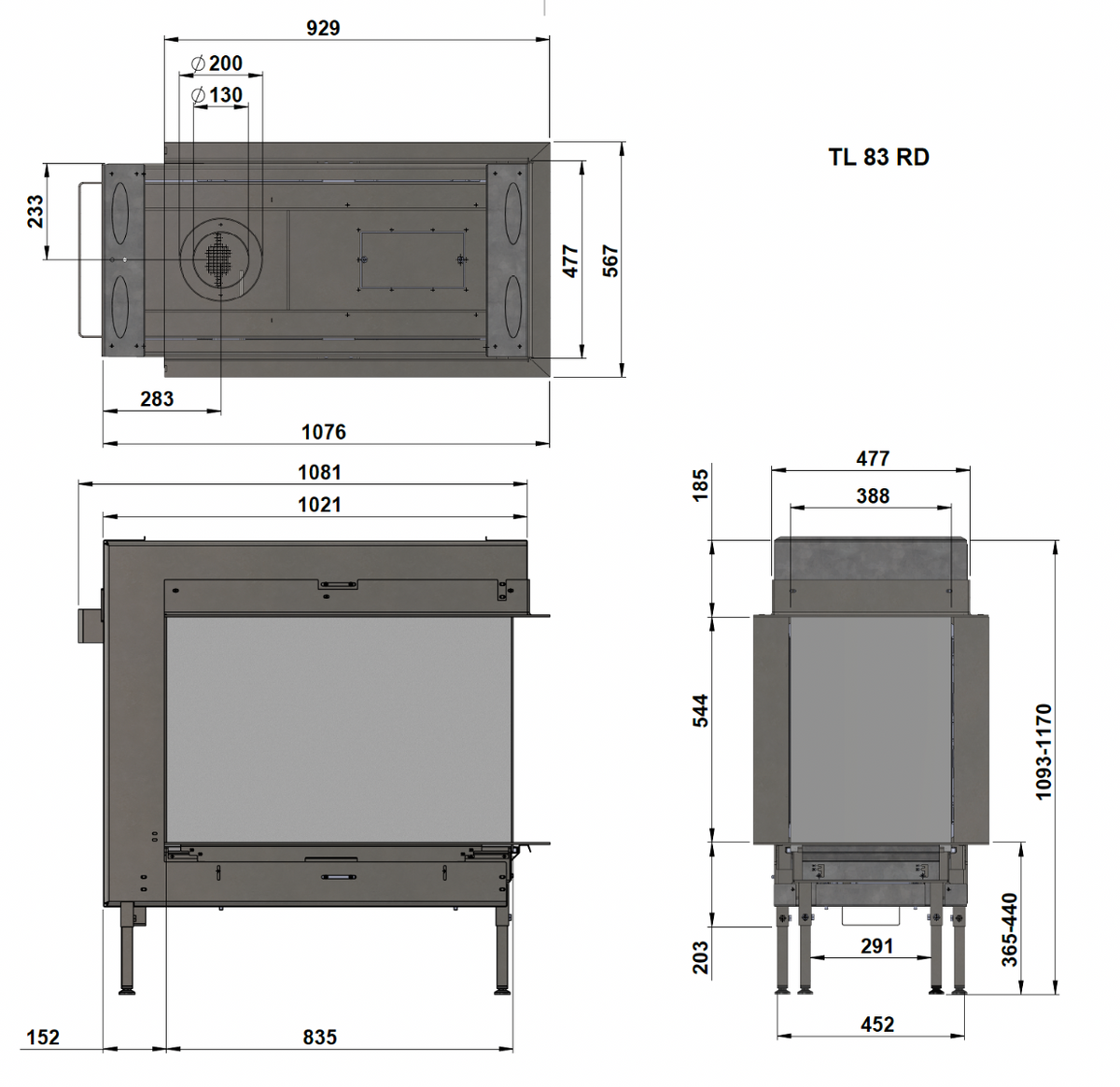 Trimline Fires 83 Room Divider