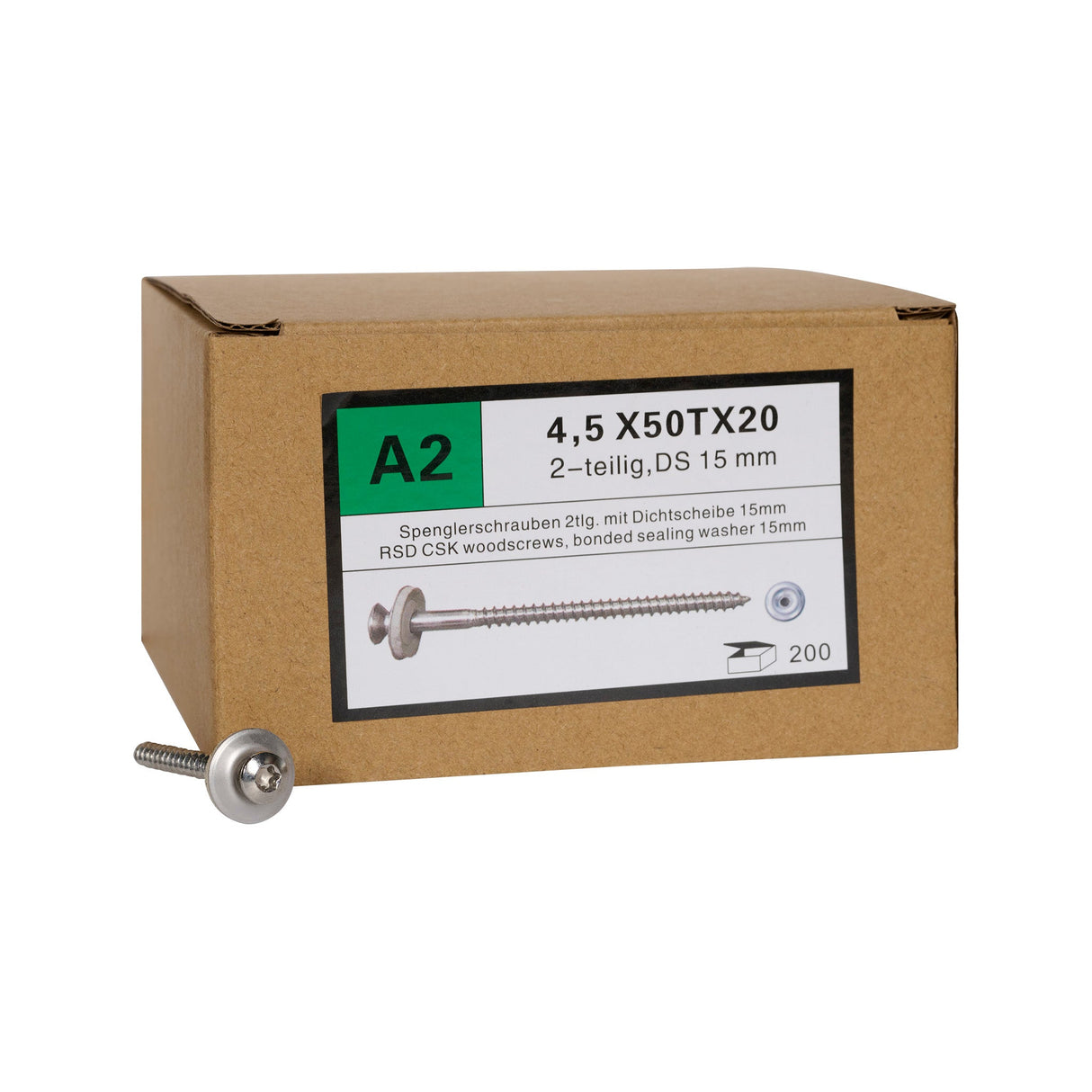 Nok schroeven 4,5x50Tx20 200st