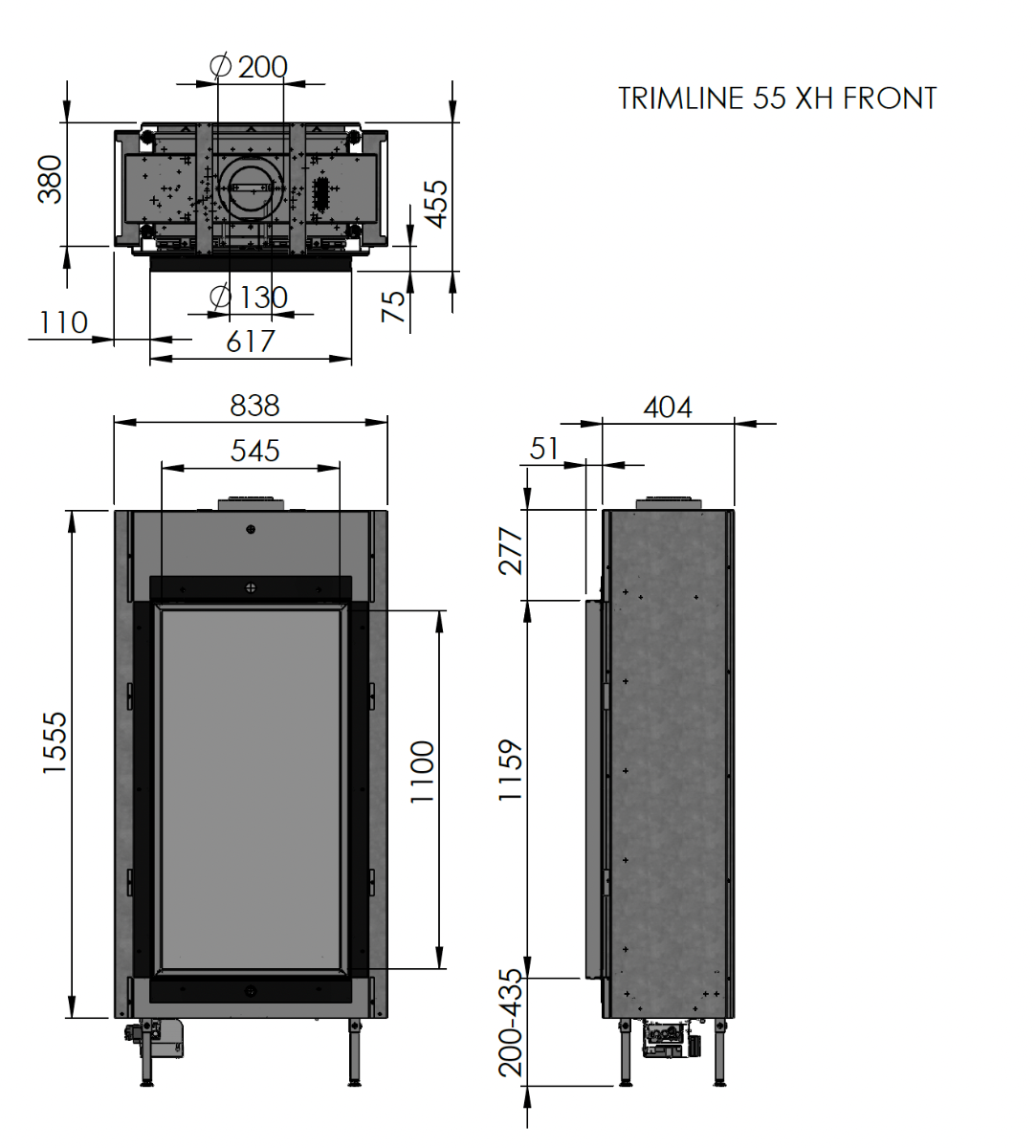 Trimline Fires 55XH Front