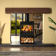 Charlton & Jenrick Fireline Woodtec 8 kW doorkijk haard